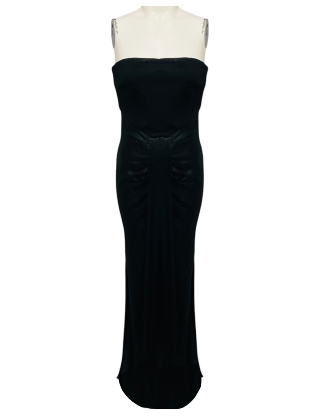 STAUD BLACK WAYFARING STRAPLESS MAXI DRESS